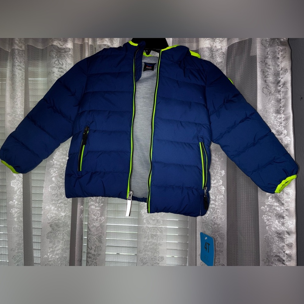 Gerry Weber Kids Blue Puffer Jacket with Neon Accents